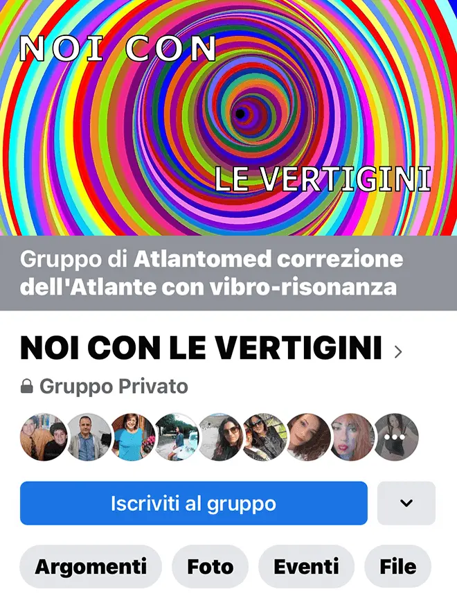 Gruppo Facebook vertigini